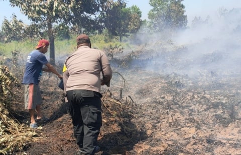Kebakaran di Kecamatan Batu Ampar, Polisi Harap Masyarakat Cegah Karhutla di Kubu Raya