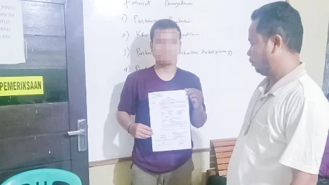 Pelaku inisial OY (23) asal Sanggau saat ditangkap oleh Polisi,- FOTO/Istimewa.