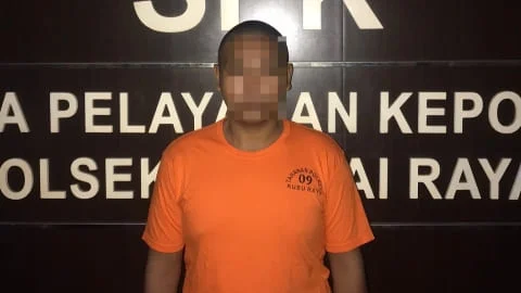 Pelaku berinisal HM (23) dibekuk polisi,- FOTO/Humas Polres Kubu Raya