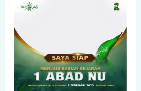 Download Twibbon Satu Abad NU Sidoarjo 2023 Gratis, Link Logo Harlah 100 Tahun Nahdlatul Ulama JPG PNG Disini