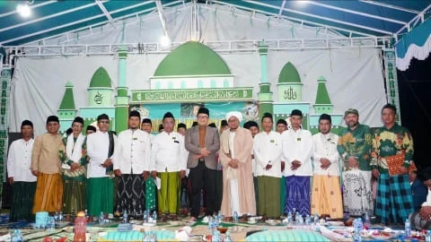 Pelantikan Pengurus MWC NU Sungai Raya di Pondok Pesantren Nurul Musabbihin, Desa Mekar Sari, Kecamatan Sungai Raya, Kamis (9/3/2023)