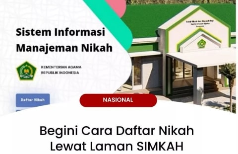 Berikut Cara Daftar Nikah Online Lewat Laman SIMKAH Kemenag KUA