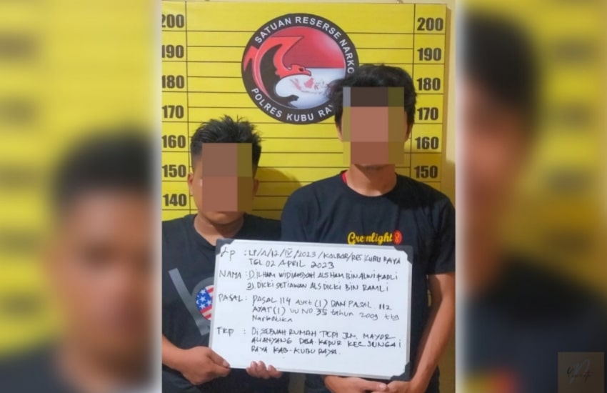 Polisi Kubu Raya Grebek Pesta Narkoba, Dua Pelaku Diamankan