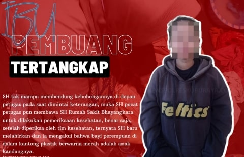Polisi Tangkap Pelaku Misteri Pembuangan Bayi di Dalam Kantong Kresek Merah