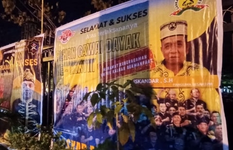 Sultan Pontianak dan Tokoh Melayu Dukung Gawai Dayak Ke-37 Tahun