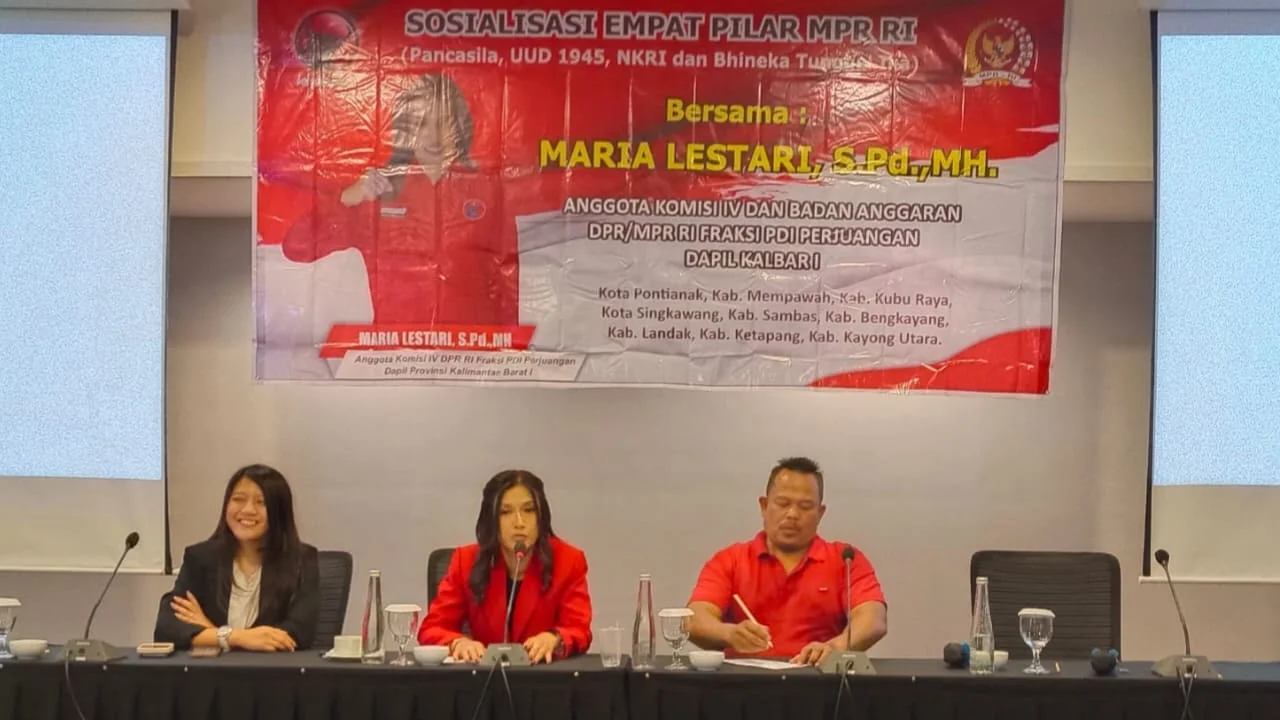 Maria Lestari Sosialisasi Empat Pilar bersama Kelompok Tani Kabupaten Landak.