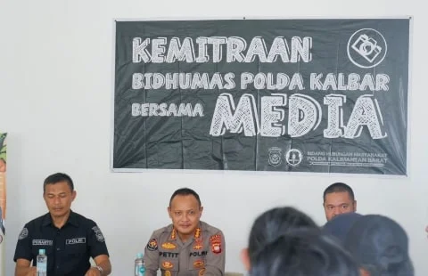 Bidhumas Polda Kalbar Gelar Silaturahmi Dengan Awak Media Sekaligus Jalin Kemitraan. Foto/Istimewa. 