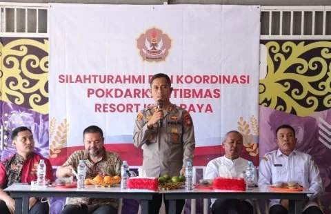 Kapolres Kubu Raya Silaturahmi dengan POKDARKAMTIBMAS Kubu Raya. Foto/Istimewa. 