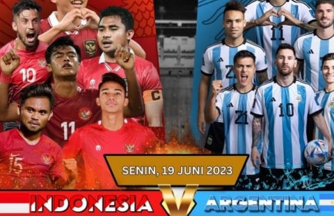 NONTON BARENG Live Streaming Gratis Timnas Indonesia vs Argentina Malam Ini, Kick-Off 19:30 WIB