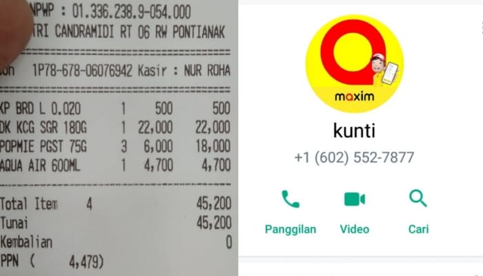 Struk Pembelanjaan Indomaret