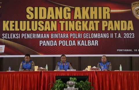 Polda Kalbar Gelar Sidang Akhir Kelulusan Penerimaan Bintara dan Tamtama Polri Tahun 2023