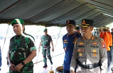 Kapolres Arief Hidayat Hadiri Apel Pasukan Penanggulangan Karhutla di Kalimantan Barat. Foto/Istimewa. 