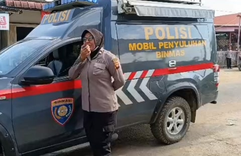 Kampanye Anti-Karhutla, Polres Kubu Raya Edukasi Masyarakat Lewat Penerangan Keliling