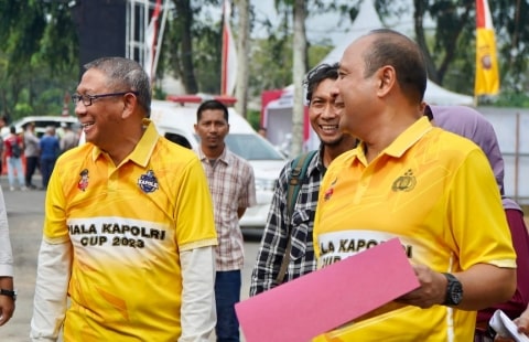 Kapolda Kalbar Tutup Lomba Mural Dalam Rangka Memeriahkan Turnamen Bola Voli Kapolri Cup 2023