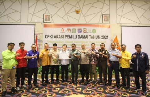 Bawaslu Kalbar Deklarasi Pemilu Damai 2024