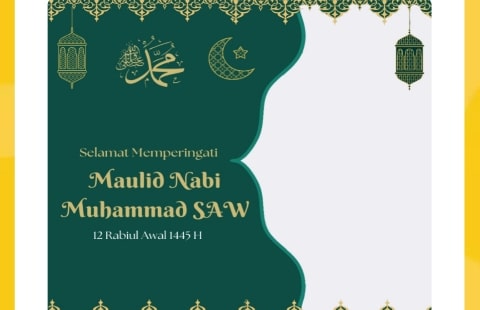 Download Gambar Twibbon Maulid Nabi SAW 2023 Gratis: Ini Link dan Cara Membuatnya