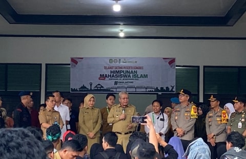 Polres Kubu Raya Sambut Kedatangan HMI dan Kohati Dari Sulawesi Tenggara