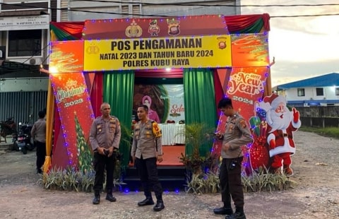 Kapolres Kubu Raya Lakukan Pengecekan PosPam Ops Lilin Kapuas 2023