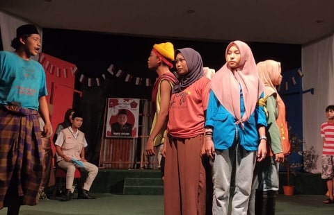 Komunitas Sastra IAIN Pontianak Gelar Teater Demokrasi. Foto/Istimewa. 