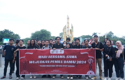 BEM Hukum Untan Pontianak Gelar Aksi Hindari Politik Uang dan Cegah Hoaks di Pemilu 2024