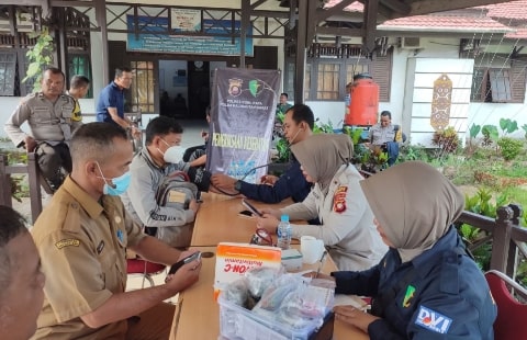 Petugas KPPS Dapatkan Pelayanan Kesehatan Gratis dari Tim Kesehatan Terpadu Polres Kubu Raya