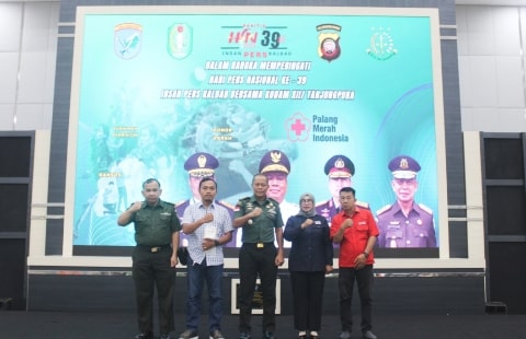 Semarakkan Peringatan Hari Pers ke-39 Insan Pers Kalbar Bersama Kodam XII/Tpr Gelar Donor Darah