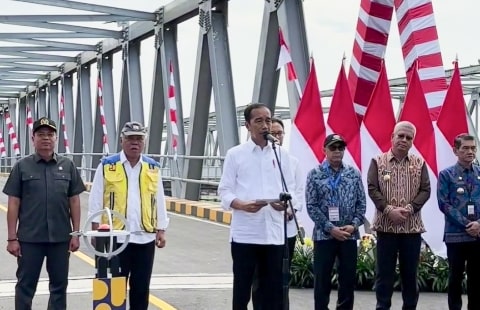 Presiden Jokowi Resmikan Duplikasi Jembatan Kapuas I Pontianak