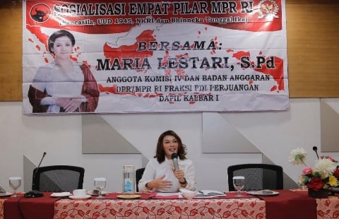 Sosialisasi Empat Pilar, Maria Lestari Sebut Peran Petani Jaga Stabilitas dan Kedaulatan Bangsa