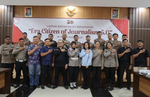Polres Kubu Raya Gelar Pelatihan Kehumasan Bertema Era Citizen Of Journalism 5.0