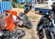 Gagal Menanjak, Truk Kontainer Seruduk Tujuh Motor di Jembatan Kapuas II Kubu Raya