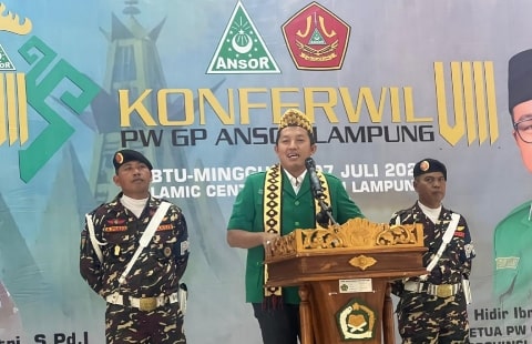 Di Konferwil Lampung, Gus Addin Ingatkan 3 Energi Besar Ansor Hadapi Tantangan Zaman