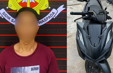 Nekat Curi Motor, Residivis Di Kubu Raya Ditangkap Polisi. Foto/Istimewa. 