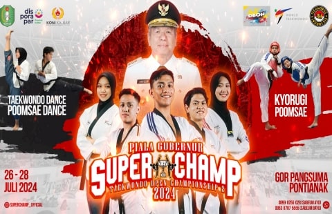 Semarak Taekwondo Open Champhionship 2, Ratusan Peserta Ramaikan Super Camp Piala Gubernur Kalbar. Foto/Istimewa. 