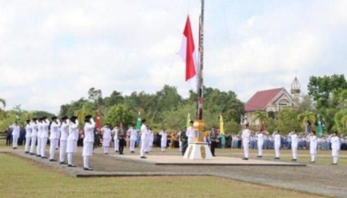 Kapolres AKBP Nyoman Sudama Hadiri Upacara Peringatan HUT Kemerdekaan RI ke-79 di Pemkab Sekadau