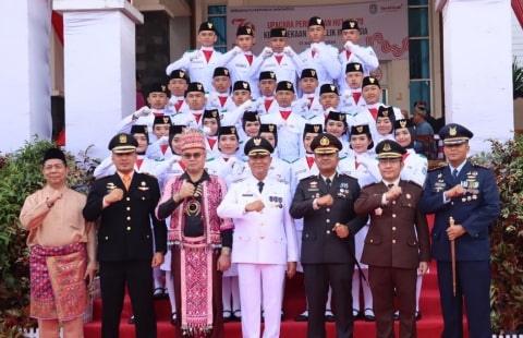 Forkopimda Bersama Kapolres Kubu Raya Peringati HUT Kemerdekaan RI ke-79