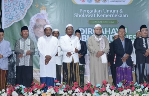 HUT RI Ke-79, Karang Taruna Desa Sukulanting Gelar Pengajian dan Sholawat Kemerdekaan. Foto/Istimewa. 