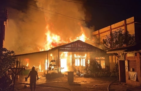 Kebakaran di Kubu Raya, Rumah Nenek 80 Tahun Hangus, Ini Penyebabnya. Foto/Istimewa. 