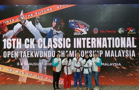 Tiga Atlet terbaik Super Champ Taekwondo Club Berhasil Mengharumkan nama Kota Pontianak. Foto/Istimewa. 