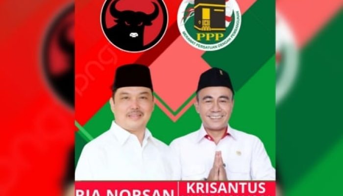 Muncul Poster Ria Norsan-Krisantus Kurniawan: Akan Daftar ke KPU Kalbar Besok