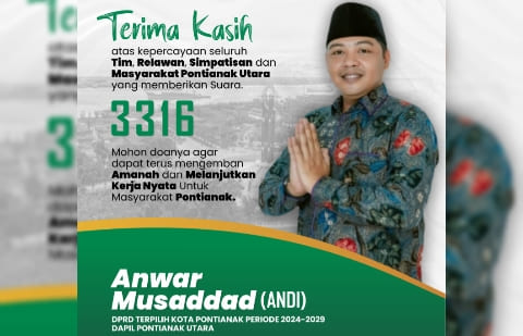 Awal Karir Tukang Tambal Ban, Anwar Musaddad Dilantik DPRD Pontianak