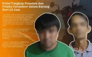 Polisi Tangkap Penadah dan Pelaku Curanmor dalam Kurang Dari 24 Jam