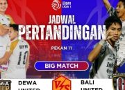 LINK NONTON STREAMING Liga 1: Dewa United vs Bali United Live Indosiar Hari Ini