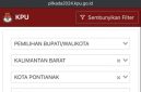 Tangkapan layar kpu.go.id Hitung Cepat Pilwako Pontianak.