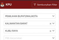 Lihat Perolehan Suara di Hitung Cepat Pemilihan Bupati dan Wabup Kubu Raya 2024/tangkapan layar kpu.go.id