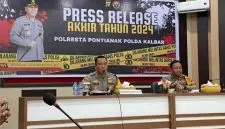 Polresta Pontianak Gelar Konferensi Pers Akhir Tahun 2024. Foto/Istimewa. 