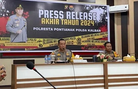 Polresta Pontianak Gelar Konferensi Pers Akhir Tahun 2024