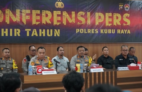 Konferensi Pers Polres Kubu Raya: Dari 270 Kasus, 197 Berhasil Diselesaikan