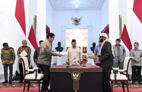 Presiden Prabowo Saksikan Penandatanganan MoU Pengembangan Proyek Hunian 1 Juta Unit. Foto/Istimewa. 