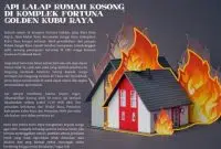 Api Lalap Rumah Kosong di Komplek Fortuna Golden Kubu Raya. Foto/Istimewa. 