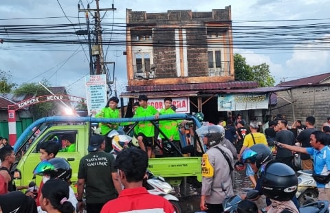 Kronologi Kebakaran Dua Ruko di Desa Kapur Kubu Raya. Foto/Istimewa. 